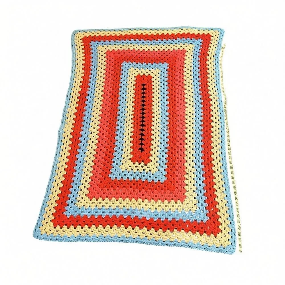 Handmade Crochet afghans Rectangular Throws - Pastels & Browns